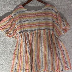 FP Movement by Free People Multicolor Striped Blouse